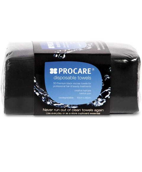 BLACK DISPOSABLE TOWELS 40cm x 80cm Color Black Salon Accessories Asetena Pa