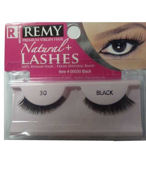 RESPONSE REMY NATURAL PLUS LASHES 30 Color Black Eye Makeup Asetena Pa