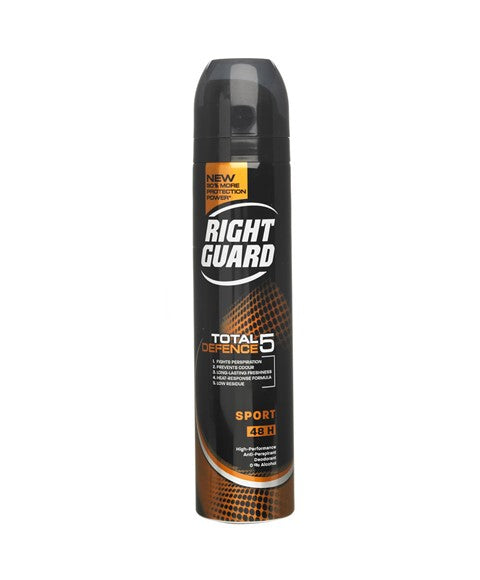 RIGHT GUARD TOTAL DEFENCE SPORT ANTIPERSPIRANT 250 ml Body Care Asetena Pa