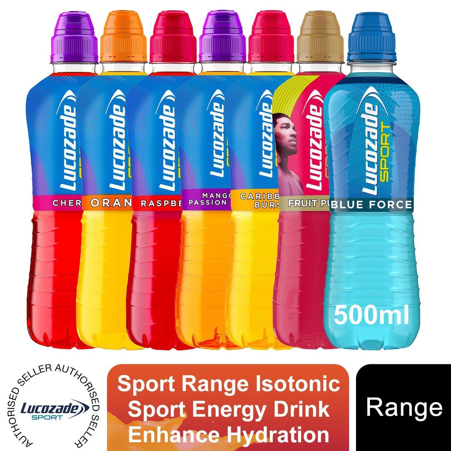 Lucozade Sport Caribbean Blue Force 12x500ml
