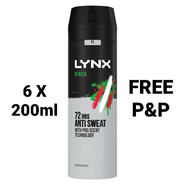 Lynx Antiperspirant Africa 6x200ml