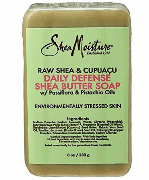 RAW SHEA AND CUPACU DAILY DEFENSE SHEA BUTTER SOAP 230 g Body Care Asetena Pa