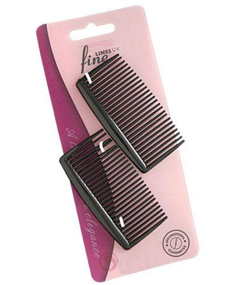 SIDE COMB 2 Pcs Color Black H6061 Hair Brushes and Combs Asetena Pa