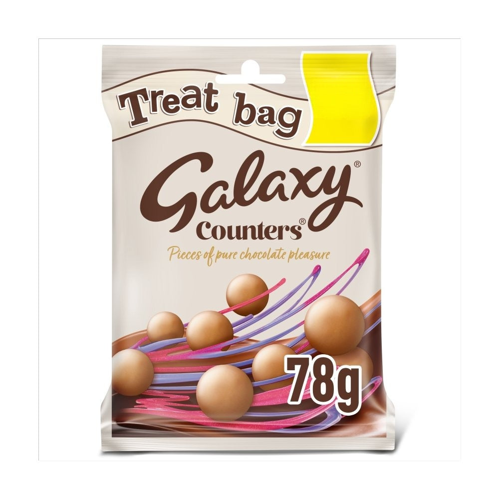 Galaxy Counters Milk Chocolate Buttons Treat Bag 78g Box of 20