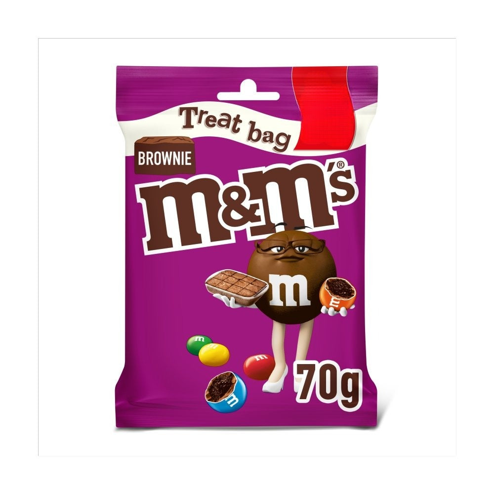 M&M's Brownie Bites Milk Chocolate Treat Bag 70g Box of 16