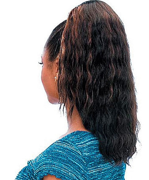 GLANCE DRAWSTRING PONYTAIL SYN SUPER WAVE Color 1B PonyTail Asetena Pa