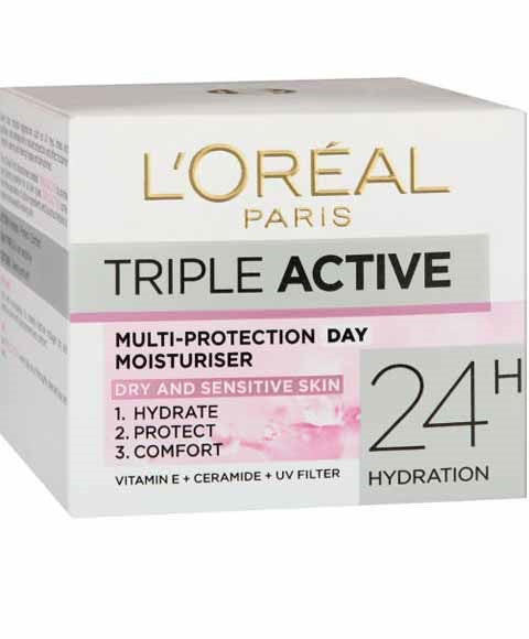 TRIPLE ACTIVE 24H HYDRATION MULTI PROTECTION DAY MOISTURISER 50 ml Skin Moisturizing Asetena Pa