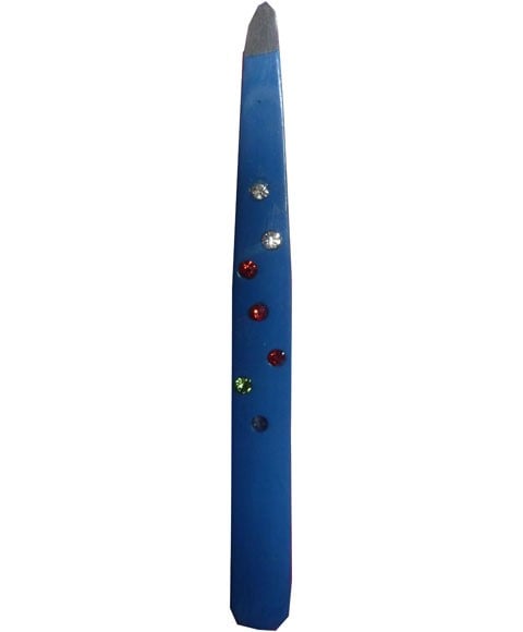 TWEEZERS FANCY WITH STONES T1 GWP 011 3.5 inch Color Assorted Makeup Accessories Asetena Pa