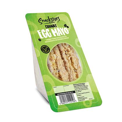 SNACKSTERS CHUNKY EGG MAYO 10 x 140g Ready Meals Asetena Pa