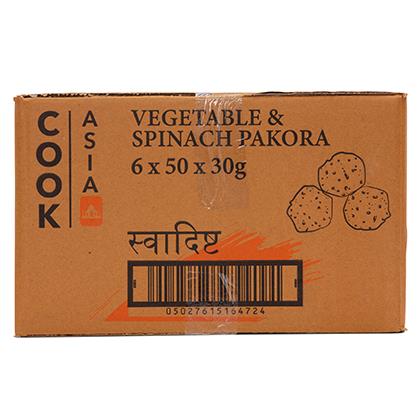 Cook Asia Vegetable & Spinach Pakora 50 x 30g Ready Meals Asetena Pa