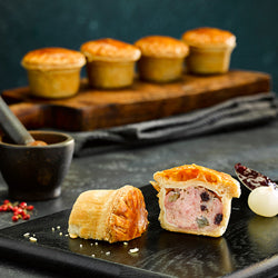 Pork Apple & Black Pudding Mini Pork Pie 36 x 83g Ready Meals Asetena Pa