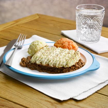 Simply Puree Level 5 Minced & Moist Cottage Pie 12 x 380g Ready Meals Asetena Pa