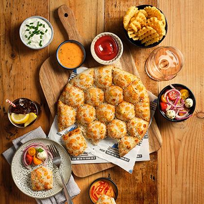 Chicago Town Tear n Share Cheesy Dough Balls 5 x 480g Ready Meals Asetena Pa