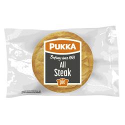 Individually Wrapped Frozen Baked All Steak Pies 36 x 234g Ready Meals Asetena Pa