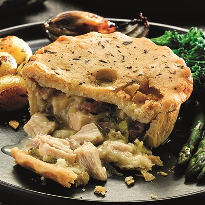 Phat Gluten Free Chicken Ham Hock & Leek Pie 12 x 300g Ready Meals Asetena Pa