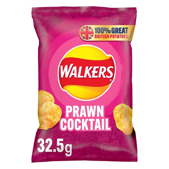 Walkers Prawn Cocktail Crisps 32.5g Crisps & Snacks Asetena Pa