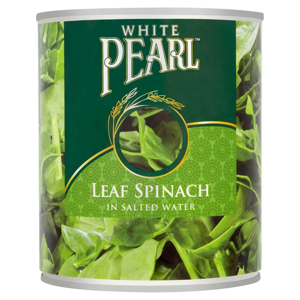 White Pearl Leaf Spinach in Salted Water 765g-Food