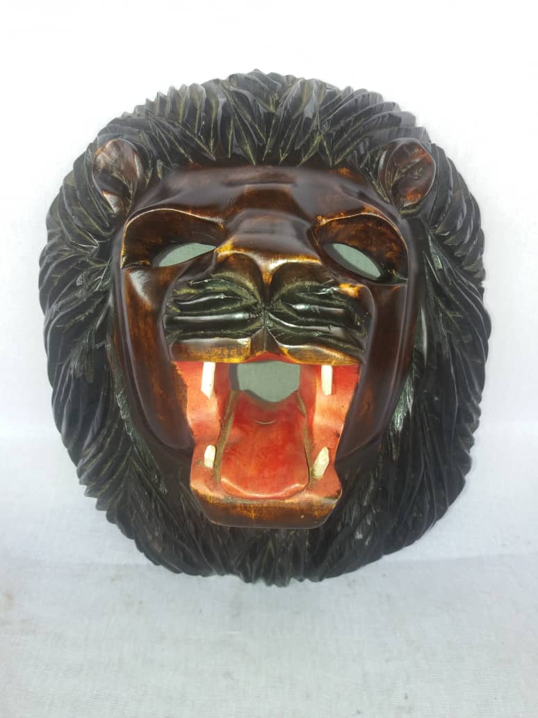 SKHigh-Quality Vintage Animals Face Wooden Mask