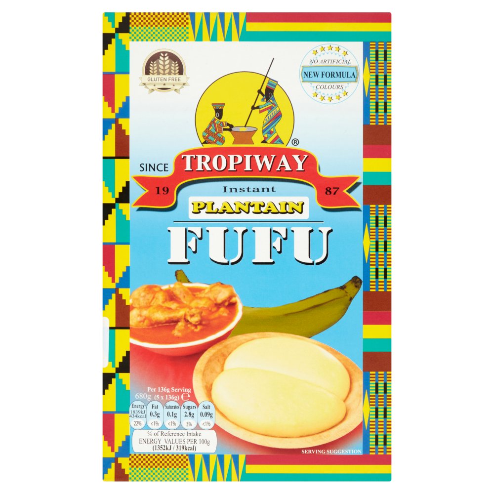 Tropiway Instant Plaintain Fufu 5 x 136g (680g)-Food