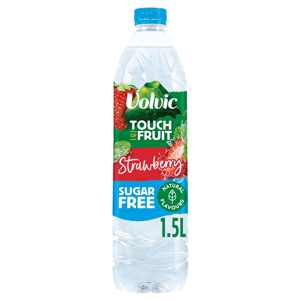 Volvic Touch of Fruit Sugar Free Strawberry Natural Flavoured Water 1.5L-Food