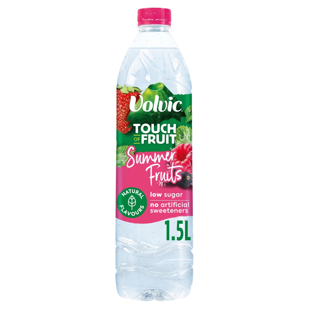 Volvic Touch of Fruit Low Sugar Summer Fruits Natural Flavoured Water 1.5L-Food
