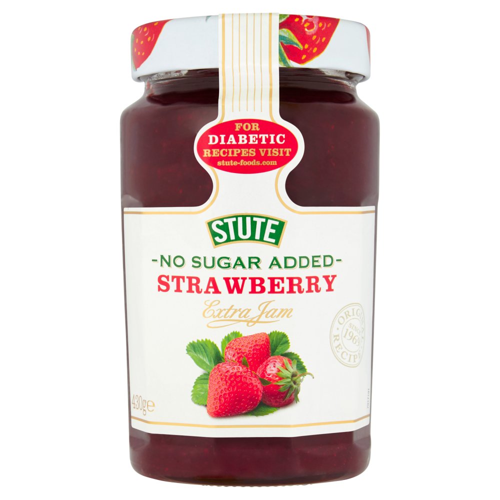 Stute No Sugar Added Strawberry Extra Jam 430g-Food