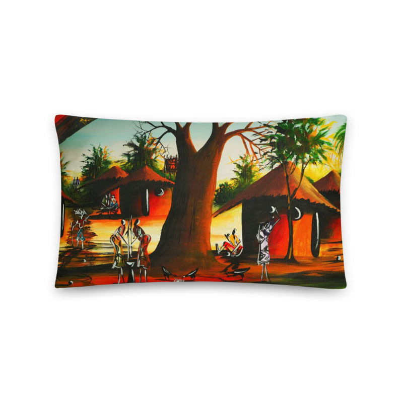 African Pillow Protector Cover Home Decor Rectangular Women are working Hard Paint Two Sides Printed Machine Washable Pillowcase