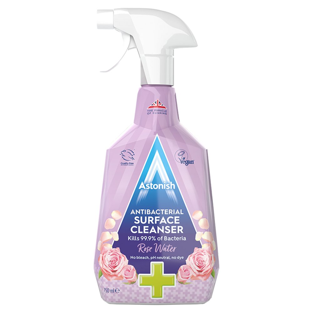 MASAstonish Antibacterial Surface Cleanser Rose Water 750ml-Food
