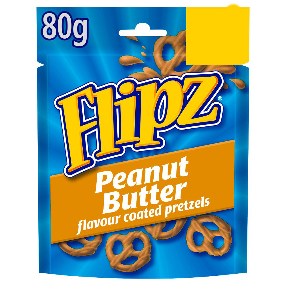 Flipz Pretzels Peanut Butter Flavour Snacks 80g