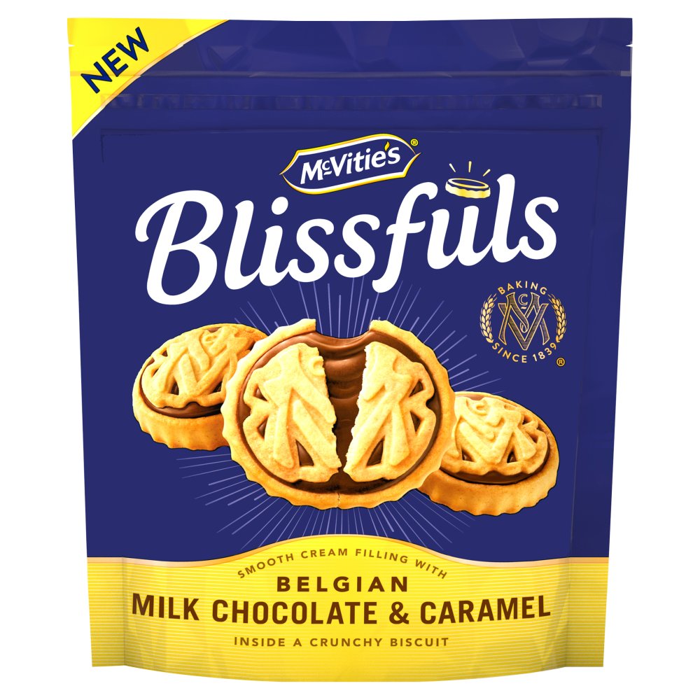 MASMcVitie's Blissfuls Belgian Milk Chocolate & Caramel Biscuits 172g-Food