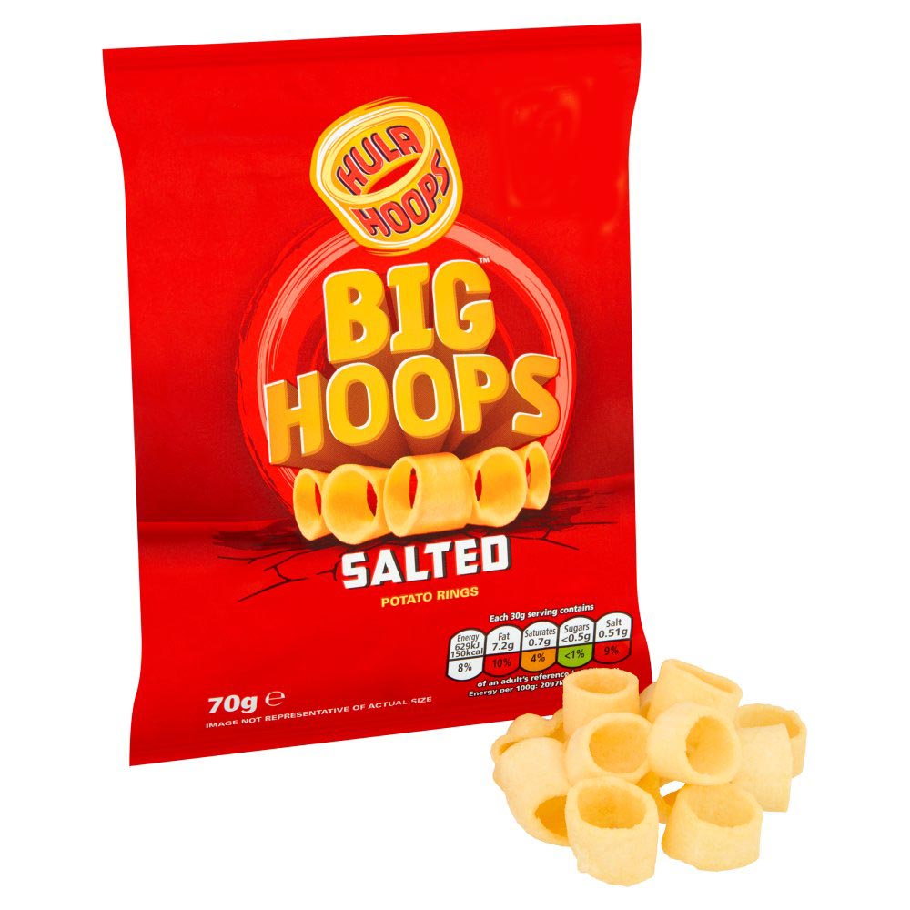 MASHula Hoops Big Hoops Salted Crisps 70g-Food