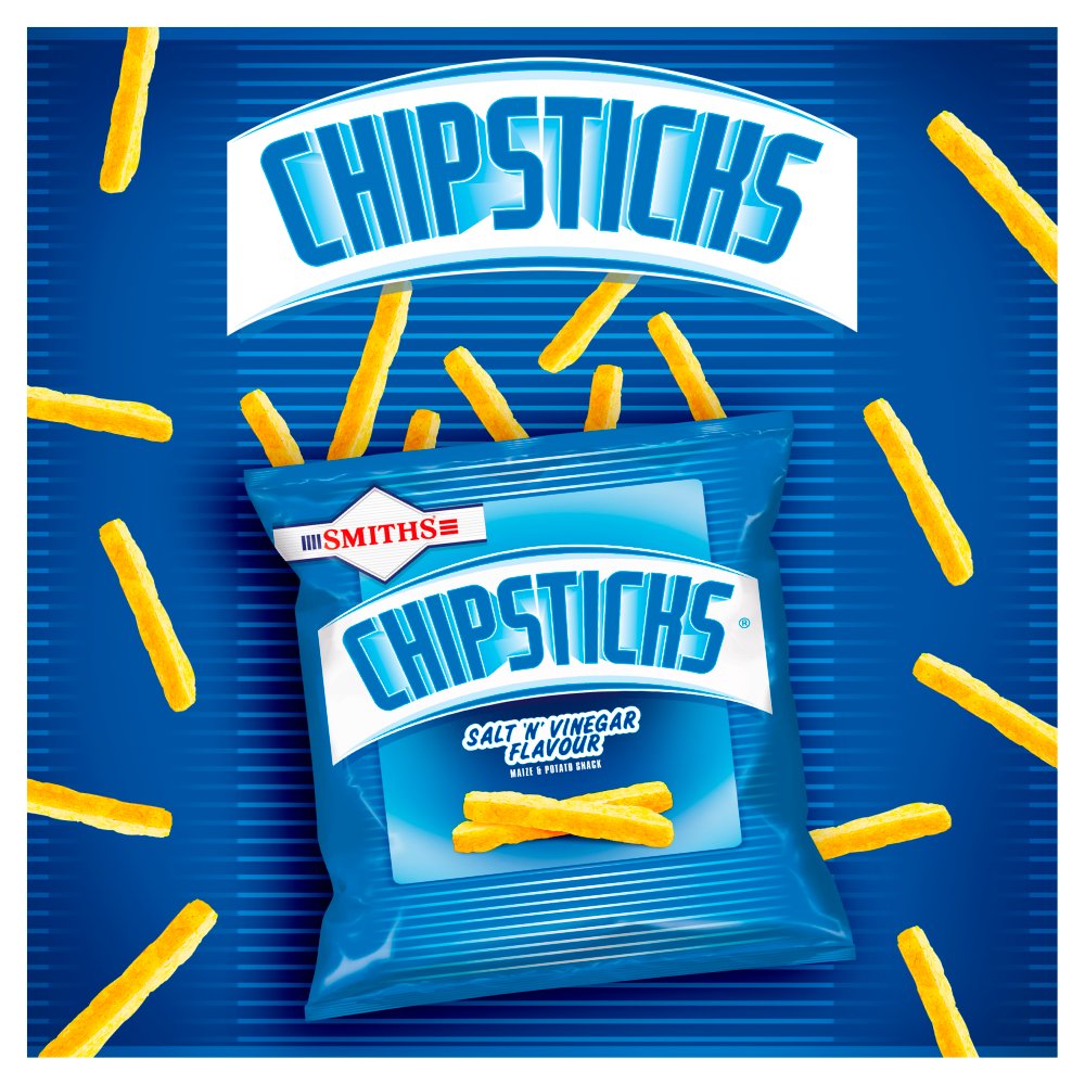 Smiths Chipsticks Salt 'n' Vinegar Snacks 82g-Food
