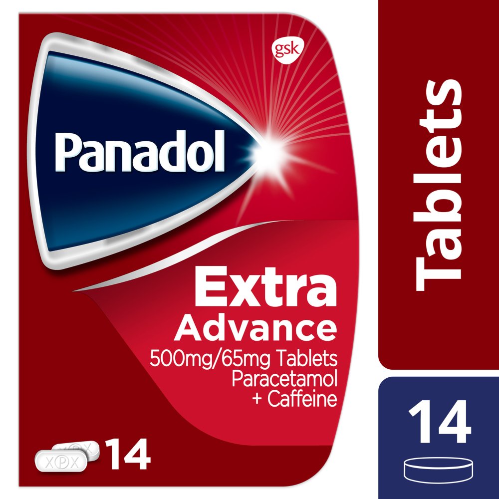 MASPanadol Extra Advance Pain Relief Tablets 500mg Paracetamol Tablets with 65 mg Caffeine 14s-Food