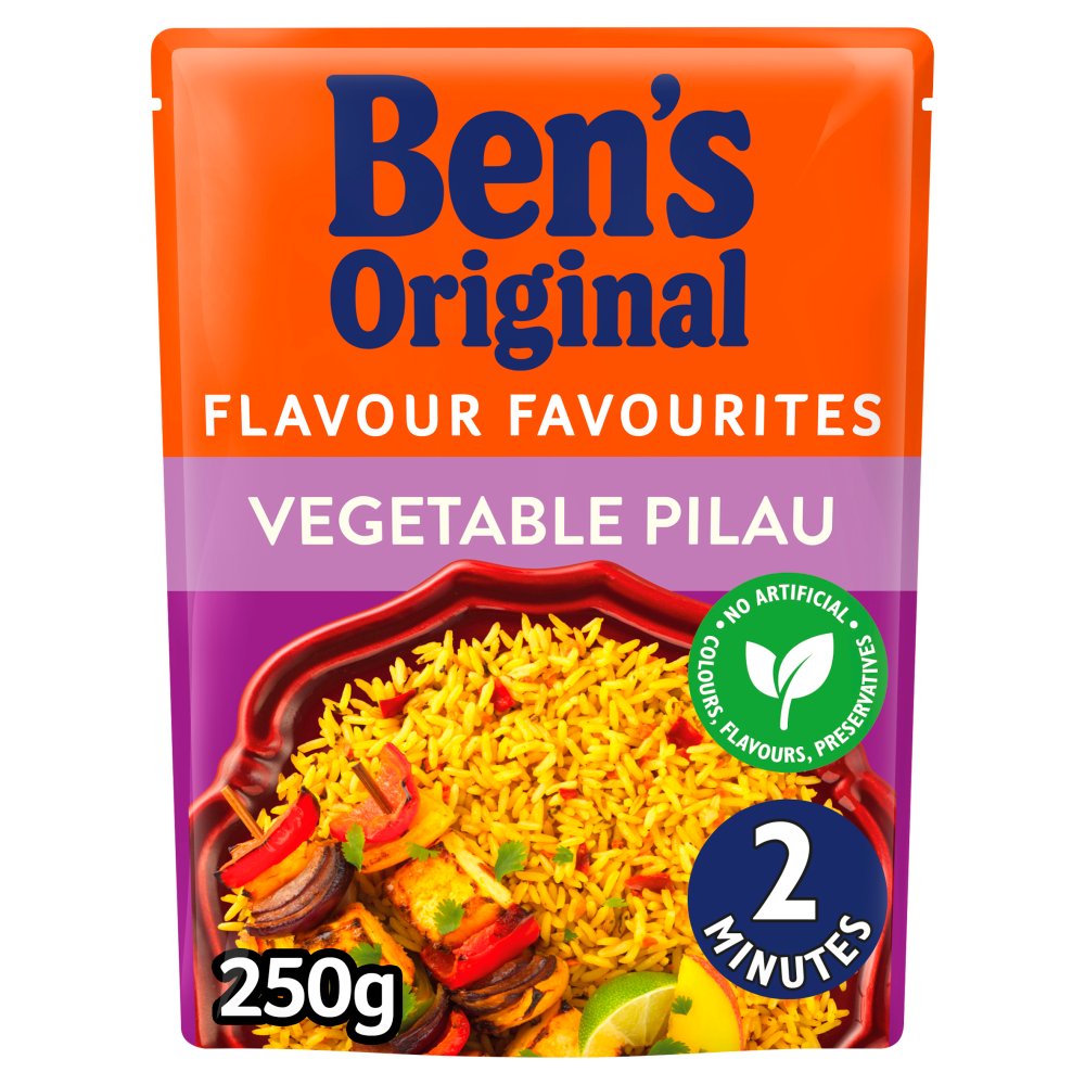 MASBens Original Vegetable Pilau Microwave Rice 250g-Food