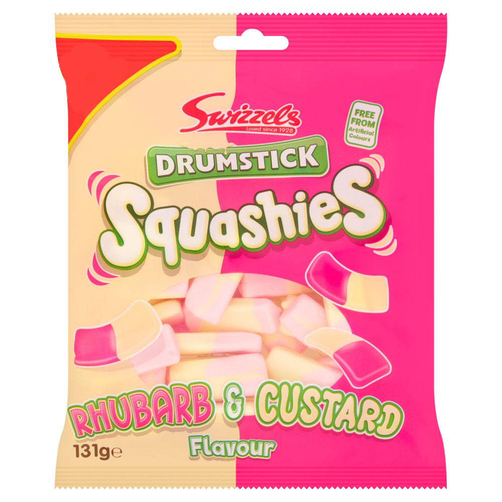 Swizzels Drumstick Squashies Rhubarb & Custard Flavor 131g-Food