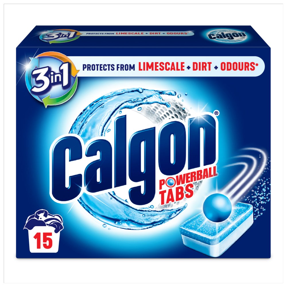 MASCalgon 3-in-1 Washing Machine Water Softener 15 Tablets-Food