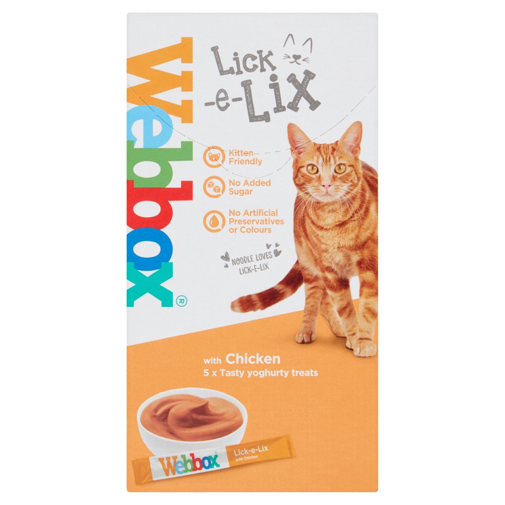 Webbox Lick-e-Lix with Chicken Tasty Yoghurty Treat 5 x 15g-Food