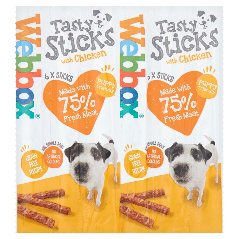 Webbox 6 Tasty Sticks with Chicken 30g-Food