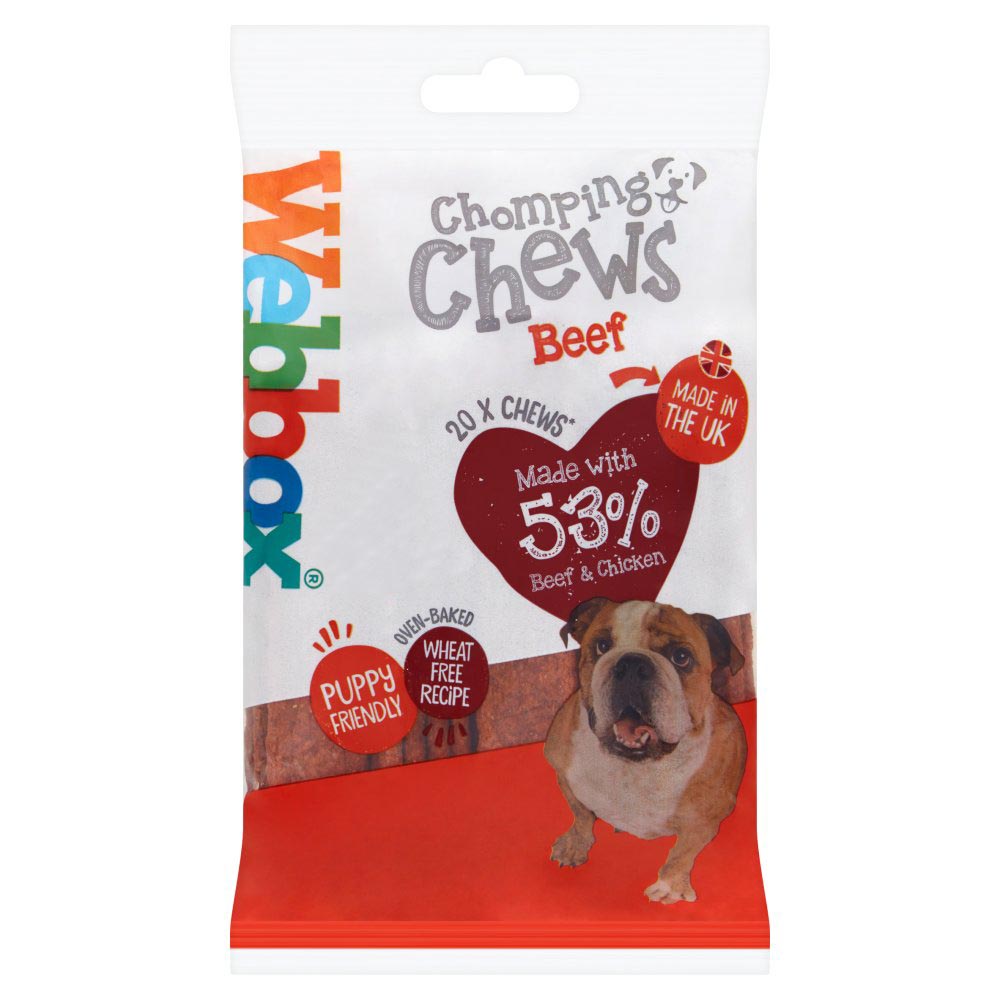 Webbox 20 Chomping Chews Beef 200g-Food