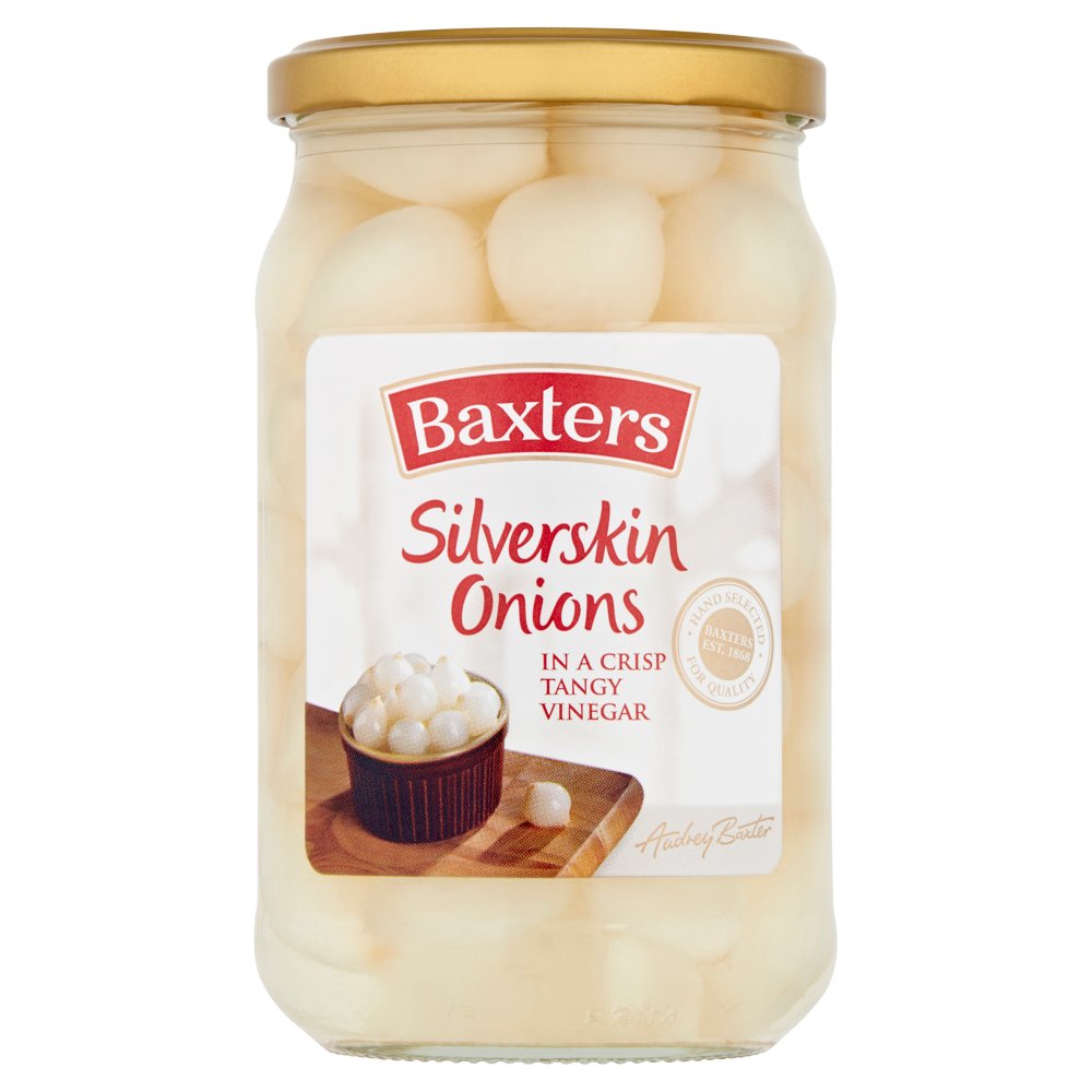 MASBaxters Silverskin Onions in a Crisp Tangy Vinegar 440g-Food