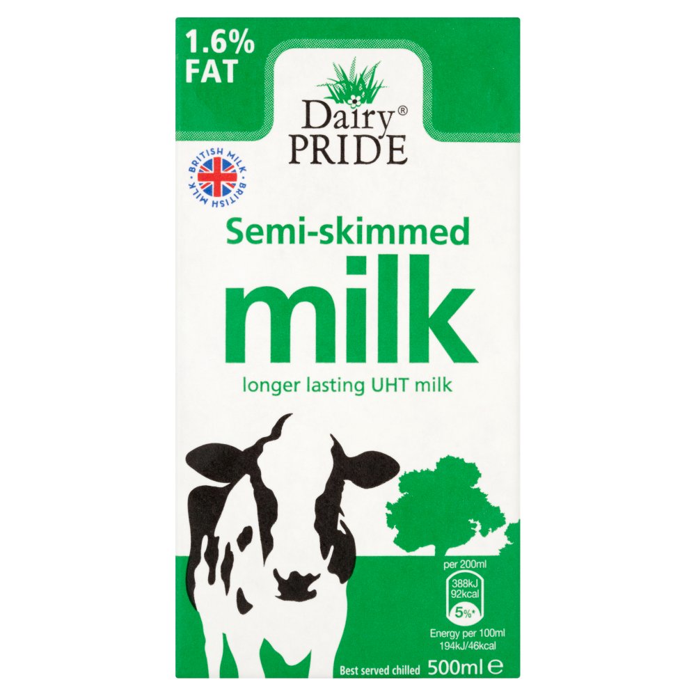 MASDairy Pride Semi-Skimmed UHT Milk 500ml-Food
