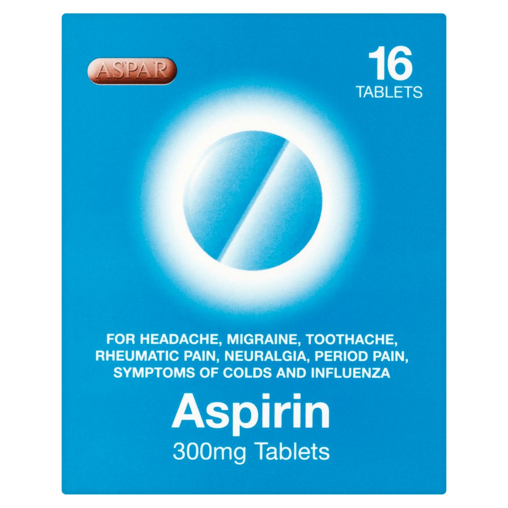 MASAspar Aspirin 300mg Tablets 16 Tablets-Food