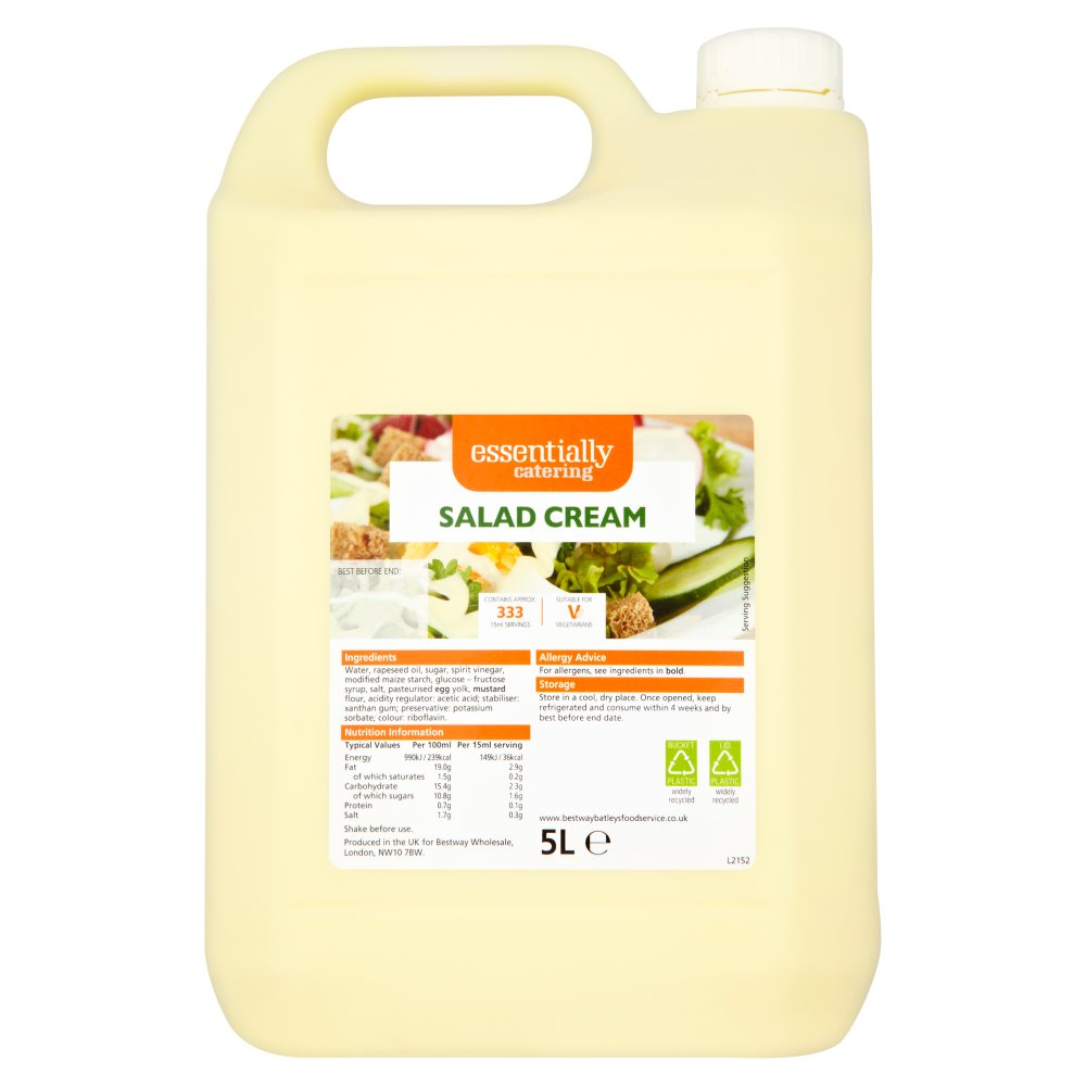 MASEssentially Catering Salad Cream 5L-Food