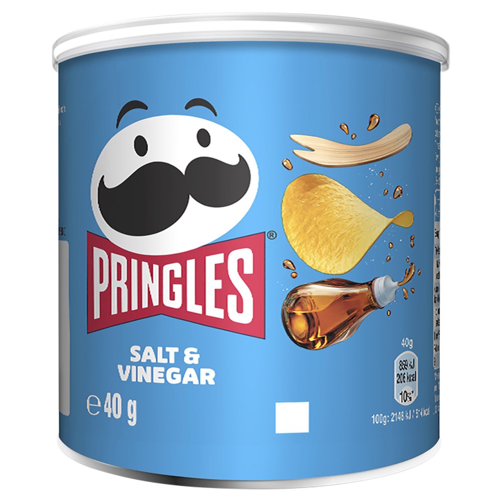 MASPringles Salt & Vinegar Crisps Can 40g-Food
