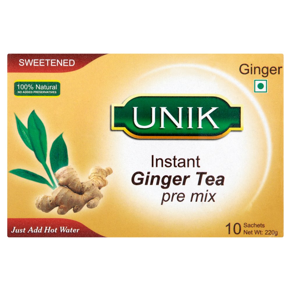 Unik Sweetened Instant Ginger Tea Pre Mix 10 x 22g-Food