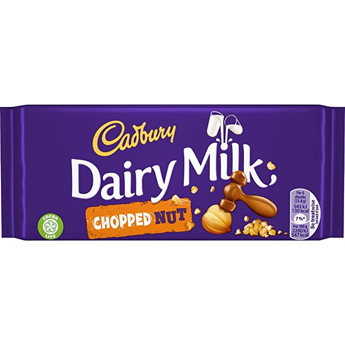 MASCad Dairy Milk Chopped Nut Chocolate Bar 95g-Food