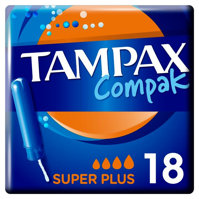 Tampax Compak Super Plus Tampons With Applicator X18-Food