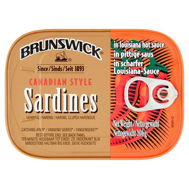 MASBrunswick Sardines With Louisana Hot Sauce 106g Box of 12-Fd