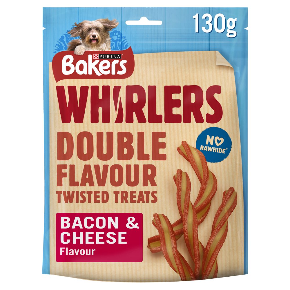 MASBAKERS Dog Treat Bacon and Cheese Whirlers 130g-Food
