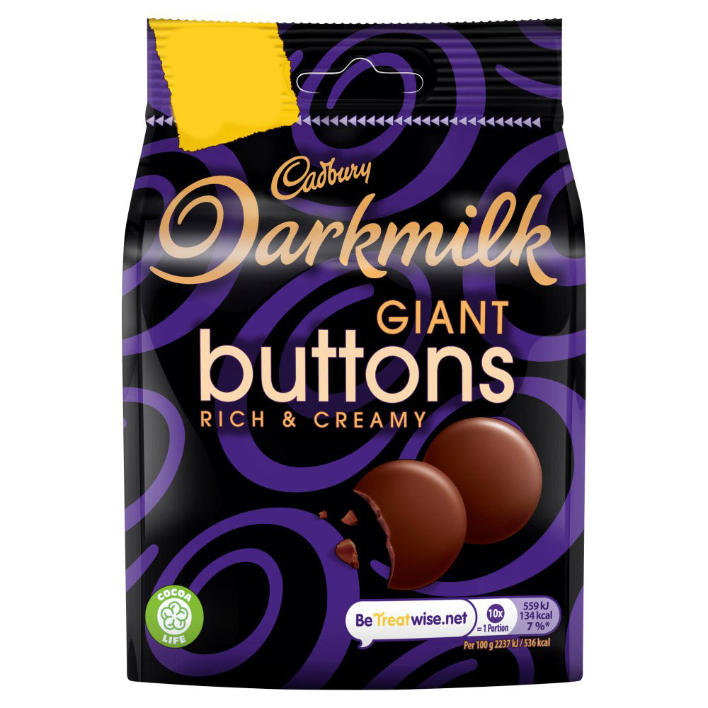 Cad Darkmilk Giant Buttons Chocolate Bag 90g